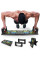 Дошка для віджимань з упорами Push-up Board 4 кольори для тренування м'язів, чорна