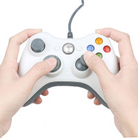 Проводной USB Джойстик для ПК USB-360 White под видом 360 вибро Белый