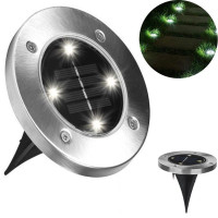 Уличный садовый LED светильник на солнечной батарее Solar Disk Lights, подсветка в сад IP65,