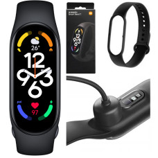 Фітнес браслет Smart Band m7 black 7 FitPro кольоровий М7 крокомір, вимірювання тиску і пульсу чорні, смарт