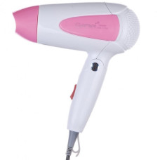 Складной дорожный фен Gemei GM-1756 Pink портативный для укладки и сушки волос со сборной ручкой, насадкой и