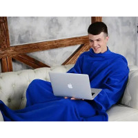 Плед з рукавами Snuggie Blanket синій і малиновий