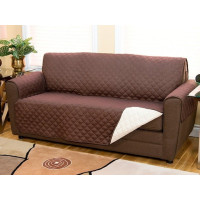 Двухсторонняя накидка чехол на диван Couch Coat из микрофибры, Защитное двухстороннее водонепроницаемое