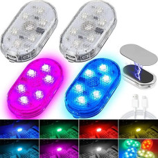 Світильник акумуляторний RGB для авто 2 шт. сенсорний, магнітний, USB-зарядка, 7 кольорів, автономне освітлення
