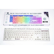 Дротова клавіатура Yelandar AN-T20 USB RGB з підсвіткою, мембранна, 104 клавіші, White