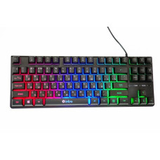 Ігрова клавіатура DX750 8930 дротова USB з RGB-підсвіткою, чорна