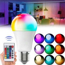 Світлодіодна лампа Anslut LED RGB MAG-719 з пультом, E27, регулювання яскравості