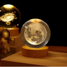 Світильник «Луна» 3D з LED і USB, декоративне та нічне освітлення