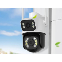 Вулична камера відеоспостереження A8BQ з LED-підсвіткою й датчиком руху, камера на 2 лінзи