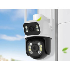Вулична камера відеоспостереження A8BQ з LED-підсвіткою й датчиком руху, камера на 2 лінзи
