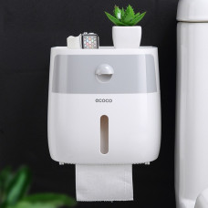 Тримач туалетного паперу з полицею пластиковий, настінний Ecoco Towel Holder AA2-2