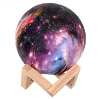 Нічник 3D Moon Lamp Космос з акумулятором і пультом 15 см 16 кольорів