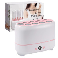 Електрична сушарка для пензлів макіяжу AND LY-610, 12 отворів, біла, USB, професійне сушіння пензлів