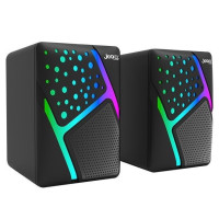 Колонки акустичні для ПК і ноутбуків 2.0 з USB і RGB Jedel S-527 чорні