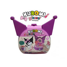 Косметичний набір дитячий Kuromi 26 предметів, рожевий кейс для дівчаток