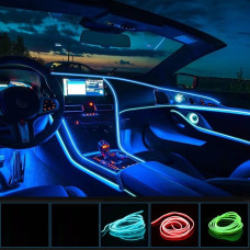 Підсвітка гнучка RGB неонова для салону авто 5 м 7 кольорів USB
