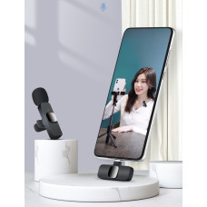 Петличний бездротовий мікрофон з адаптером Lightning/Type-C K9 Wireless Lavalier
