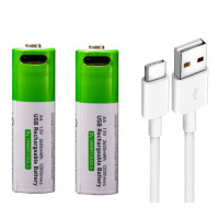 Батарейки AA USB Type-C комплект 2 шт 1.5 В 2600 мВт
