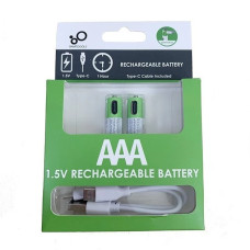 Батарейки AAA комплект 2 шт. з USB Type-C 1.5 В 750 мВт Smartools