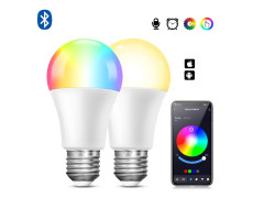 Лампа умная LED RGB с белым и цветным светом Tuya E27 Bluetooth
