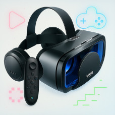Окуляри віртуальної реальності 3D VR SHINECON SC-G15E PRO+ з пультом Y1 і вбудованими навушниками, для смартфонів