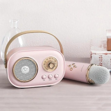 Микрофон детский беспроводной караоке C-20 Bluetooth встроенная колонка эффекты изменения голоса