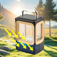 Кемпінговий світильник HS-9039 із сонячною панеллю та функцією Power Bank LED лампа вологозахищений