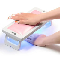 Маникюрная лампа SUN HPL 1 с LED и UV 88 Вт с подставкой для рук таймер USB питание
