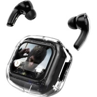Наушники беспроводные Inspire Air MAX Bluetooth 5.0 с прозрачным кейсом LCD дисплей сенсорное управление