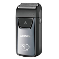 Аккумуляторная электробритва Geemy GM-9012 с дисплеем, сеточная система для сухого бритья