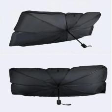 Солнцезащитный автозонт Car Umbrella для лобового стекла 140×78 см, складной, черный