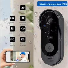 Беспроводной видеозвонок с камерой Tuya Life Doorbell Wi-Fi, ночное видение, двухсторонняя связь