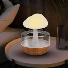 Нічник-зволожувач Cloud Rain Humidifier з ефектом дощу, LED-підсвіткою й USB-живленням