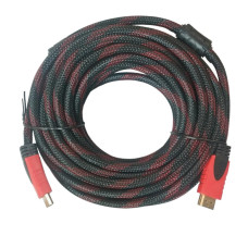 Кабель HDMI-HDMI Red/Gold 15 м v1.4 позолочені конектори, підтримка 4K, 3D, ARC