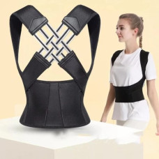 Корсет для вирівнювання спини POSTURE BELT, еластичний коректор постави, регульований, унісекс, L-XXL, чорний