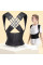 Корсет для вирівнювання спини POSTURE BELT, еластичний коректор постави, регульований, унісекс, L-XXL, чорний