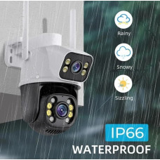 Вулична Wi-Fi IP-камера Q25 6 МП PTZ з LED-підсвіткою і датчиком руху, двосторонній аудіозв'язок