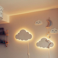 Нічник дитячий LED "Облачко" Cloud Lights 16/25 AND HA-43 для дитячої кімнати, настінний нічник у формі хмари
