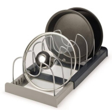 Розширювана сушарка для посуду DISH RACK 31-56 см із неіржавкої сталі, підставка для кришок, каструль