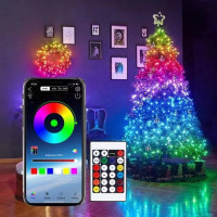 Світлодіодна стрічка 10 м RGB водонепроникна з пультом LED LAMP MDX-265, USB-керування через застосунок