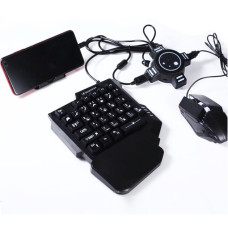 Набір ігрової клавіатура, миша та хаб MOBILE GAME 5в1 Bluetooth для телефона Android iOS Windows, RGB-підсвітка