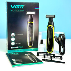 Акумуляторний тример для бороди та вусів VGR V-017 бездротова бритва USB заряджання водонепроникний тример