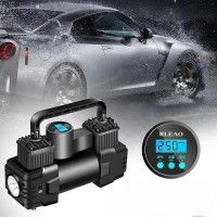 Портативний автомобільний компресор Air Pump XL-1025 12 V з цифровим дисплеєм, LED-ліхтариком і автоматичним