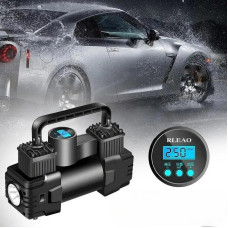 Портативний автомобільний компресор Air Pump XL-1025 12 V з цифровим дисплеєм, LED-ліхтариком і автоматичним
