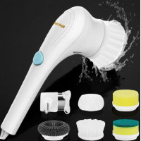 Акумуляторна щітка для миття посуду Electric Cleaning Brush з обертовими насадками, USB