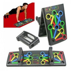 Дошка для віджимань з упорами Push-up Board 4 кольори для тренування м'язів, чорна
