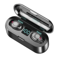 Беспроводные сенсорные наушники Amoi F9 с Bluetooth и футляром 2000 мАч, черные