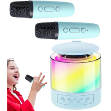 Портативна колонка K19 Bluetooth з LED-підсвіткою і 2 мікрофонами, караоке