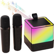 Портативна колонка K18 Bluetooth з 2 мікрофонами, караоке, LED-підсвітка, 10 Вт
