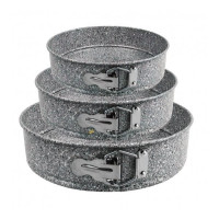 Форма для кексу EB-15209 з рознімним корпусом, антипригарне мармурове покриття, вуглецева сталь, 24-28 см